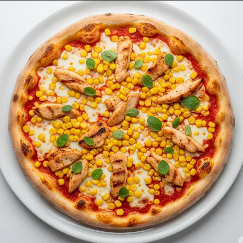 Cheese, Chicken & Sweetcorn Pizza 