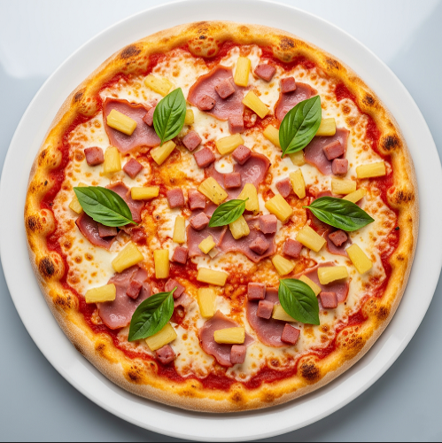 Cheese, Ham & Pineapple Pizza 